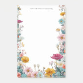 Wildblume vom Schreibtisch aus Personalisiert Post-it Klebezettel (Vorderseite)