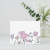 Wildblume von Aquarellen Feiertagspostkarte (Stehend Vorderseite)