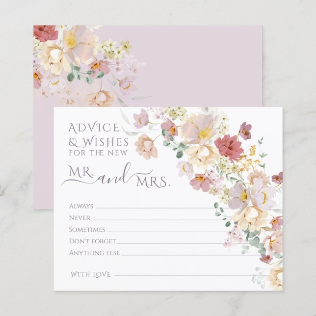 Wildblume von Aquarellen Lila Frühlingshitz (Vorne/Hinten)