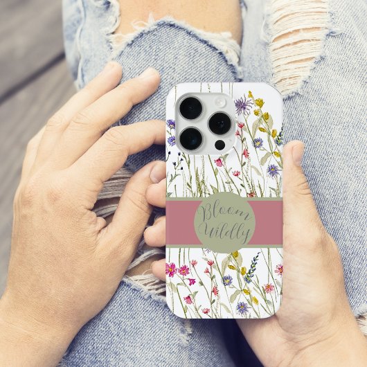 Wildblume von Aquarellen Rose und Sage Bloom Willy Case-Mate iPhone Hülle