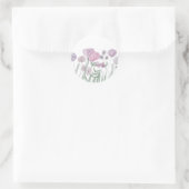 Wildblume von Aquarellen Runder Aufkleber (Tasche)