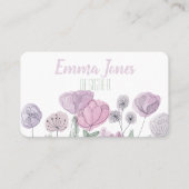 Wildblume von Aquarellen Visitenkarte (Vorderseite)