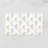 Wildblume von Aquarellen Visitenkarte (Rückseite)