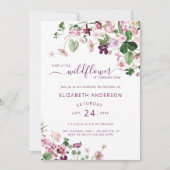 Wildblume von Aquarellen zum ersten Geburtstag Einladung (Vorderseite)