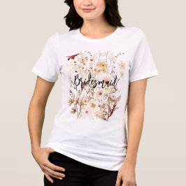 Wildblume von Bridesmaid Botanischer Liebhaber Tri-Blend Shirt