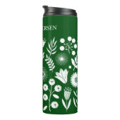 Wildblume von Grün und Weiß Thermosbecher (Nach rechts gedreht)