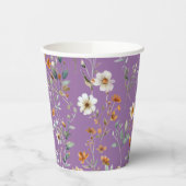 Wildblume von lila Papiersorten Pappbecher (Links)