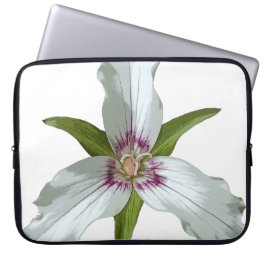 Wildblume von Trillium Spring fett gedruckt Laptopschutzhülle