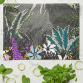 Wildblume Vulkanberg Geschirrtuch (Gefaltet)