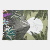 Wildblume Vulkanberg Geschirrtuch (Horizontal)