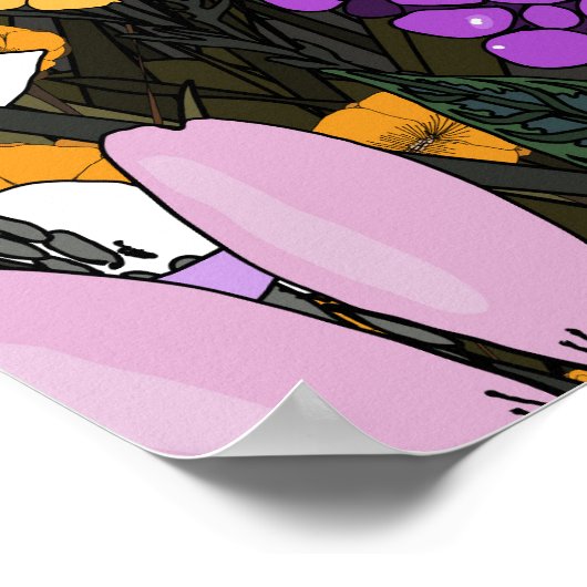 Wildblume Vulkanberg Poster (Ecke)