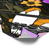 Wildblume Vulkanberg Poster (Ecke)