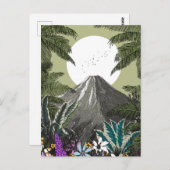 Wildblume Vulkanberg Postkarte (Vorne/Hinten)