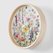 Wildblume Wall Clock, Blume Wall Clock Uhr (Winkel)