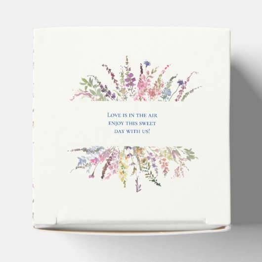 Wildblume Wappen Cube Geschenkschachtel (Oben)