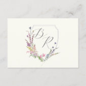 Wildblume Wappen Empfang Begleitkarte (Vorderseite)