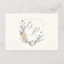 Wildblume Wappen Empfang Begleitkarte