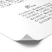 Wildblume Wappen Hochzeitsdiagramm Poster (Ecke)