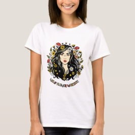 Wildblume Warrior: Feministische Kunst T-Shirt