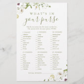 Wildblume, was in Ihrem Geldbeutel-Brautparty-Spie (Vorderseite)