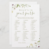 Wildblume, was in Ihrem Geldbeutel-Brautparty-Spie (Vorne/Hinten)