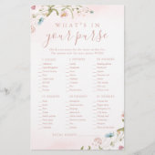 Wildblume, was in Ihrem Geldbeutel-Brautparty-Spie (Vorderseite)