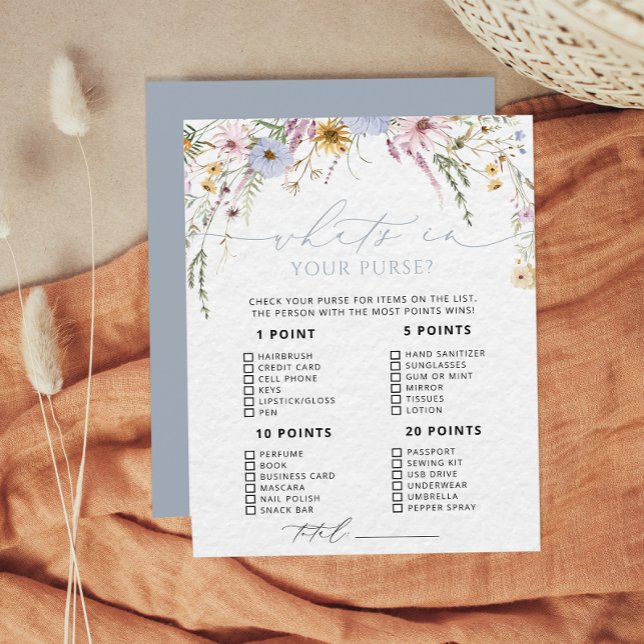 Wildblume, was in Ihrem Purse Baby Shower Game (Von Creator hochgeladen)