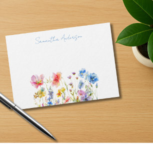 Wildblume Wasser Personalisiert Mitteilungskarte