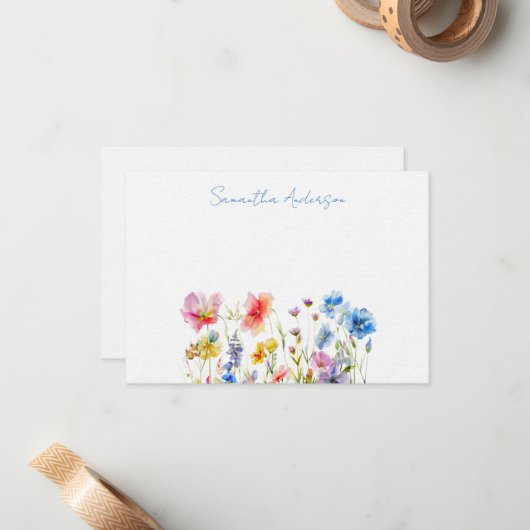 Wildblume Wasser Personalisiert Mitteilungskarte (Vorderseite/Rückseite Beispiel)