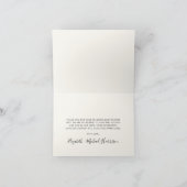 Wildblume Wasserfarbcreme Babydusche Dankeskarte (Innenseite)