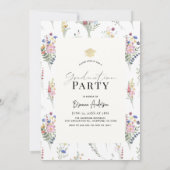 Wildblume Wasserfarbe Abschluss Foto Einladung (Rückseite)