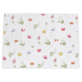 Wildblume Wasserfarbe Babydusche Große Geschenktüte