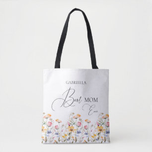 Wildblume Wasserfarbe Beste Mama je Tasche