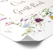 Wildblume Wasserfarbe Bitte Unterschreiben Sie uns Poster (Ecke)