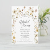 Wildblume Wasserfarbe Brautparty Einladung (Stehend Vorderseite)