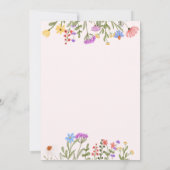 Wildblume Wasserfarbe Brautparty Einladung (Rückseite)