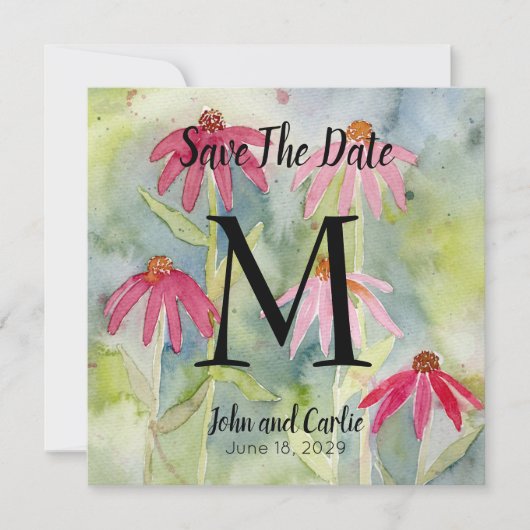 Wildblume Wasserfarbe Daten speichern (Vorderseite)