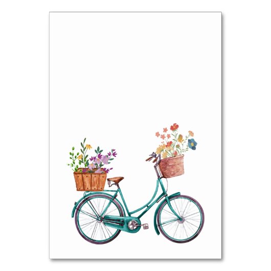 Wildblume | Wasserfarbe | Einzigartig Tischnummer (Rückseite)