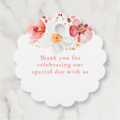 Wildblume Wasserfarbe Elegante Boho Vielen Dank Geschenkanhänger (Rückseite)