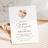 Wildblume Wasserfarbe Elegantes Brautparty Fall Einladung