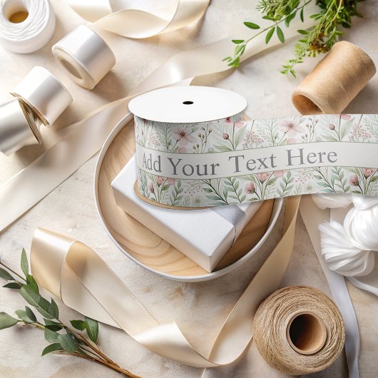 Wildblume | Wasserfarbe für Jade Satinband