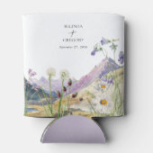 Wildblume Wasserfarbe Gastgeschenk Hochzeit Dosenkühler (Rückseite)