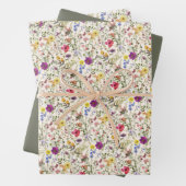 Wildblume Wasserfarbe Geschenkpapier Set (Beispiel)