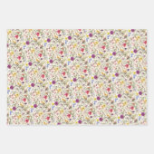 Wildblume Wasserfarbe Geschenkpapier Set (Vorderseite)