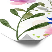 Wildblume Wasserfarbe Herzlich willkommen Poster (Ecke)