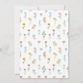 Wildblume Wasserfarbe Hochzeit Einladung Rustikal (Rückseite)