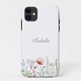 Wildblume Wasserfarbe Individuelle Name Case-Mate iPhone Hülle