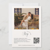 Wildblume Wasserfarbe Mason Jar Rustikale Hochzeit Einladung (Rückseite)