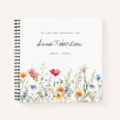 Wildblume Wasserfarbe Notizblock (Vorderseite)