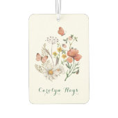 Wildblume Wasserfarbe Pastell Autolufterfrischer (Rückseite)